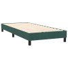 vidaXL Box spring postel s matrací a LED tmavě zelená 80x220 cm samet