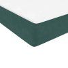 vidaXL Box spring postel s matrací a LED tmavě zelená 80x220 cm samet