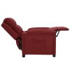 vidaXL Polohovací křeslo vínové textil