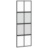 vidaXL Posuvné dveře s kováním 76x205 cm tvrzeného sklo a hliník