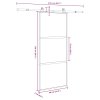 vidaXL Posuvné dveře s kováním 90x205 cm tvrzeného sklo a hliník
