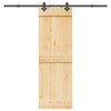 vidaXL Posuvné dveře s kováním 70 x 210 cm masivní borové dřevo