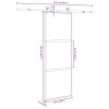 vidaXL Posuvné dveře s kováním 76x205 cm tvrzeného sklo a hliník