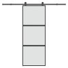 vidaXL Posuvné dveře s kováním 76x205 cm tvrzeného sklo a hliník