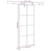 vidaXL Posuvné dveře s kováním 90x205 cm ESG sklo a hliník