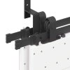 vidaXL Sada příslušenství pro posuvné dveře 427 cm ocelová černá
