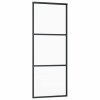 vidaXL Posuvné dveře s kováním 76x205 cm ESG sklo a hliník