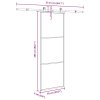 vidaXL Posuvné dveře s kováním 76x205 cm ESG sklo a hliník