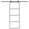 vidaXL Posuvné dveře s kováním 76x205 cm ESG sklo a hliník