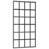 vidaXL Posuvné dveře s kováním 102x205 cm ESG sklo a hliník