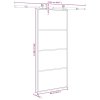 vidaXL Posuvné dveře s kováním 90x205 cm ESG sklo a hliník