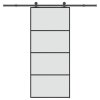 vidaXL Posuvné dveře s kováním 90x205 cm ESG sklo a hliník