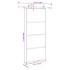 vidaXL Posuvné dveře s kováním 90x205 cm ESG sklo a hliník
