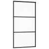 vidaXL Posuvné dveře s kováním 102x205 cm ESG sklo a hliník