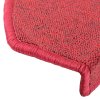 vidaXL Schodové rohože 20 ks 65 x 24 x 4 cm bordó půlkulaté velké