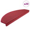 vidaXL Schodové rohože 20 ks 65 x 24 x 4 cm bordó půlkulaté velké