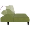 vidaXL 2místná rozkládací pohovka světle zelená samet