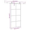 vidaXL Posuvné dveře se sadou kování černé 102,5x205 cm ESG Glass