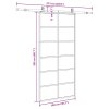vidaXL Posuvné dveře se sadou kování černé 102x205 cm ESG Glass