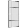 vidaXL Posuvné dveře se sadou kování černé 90x205 cm ESG Glass