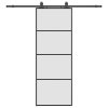 vidaXL Posuvné dveře se sadou kování černé 76x205 cm ESG Glass