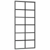 vidaXL Posuvné dveře se sadou kování černé 90x205 cm ESG Glass