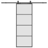 vidaXL Posuvné dveře se sadou kování černé 76x205 cm ESG Glass