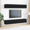 vidaXL Sestava TV skříněk Nástěnný 4 pcs Černý dub 100 x 30 x 30 cm