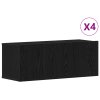 vidaXL Sestava TV skříněk Nástěnný 4 pcs Černý dub 80 x 30 x 30 cm