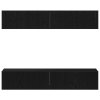 vidaXL Sestava TV skříněk Nástěnný 4 pcs Černý dub 80 x 30 x 30 cm