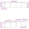 vidaXL Sestava TV skříněk Nástěnný 4 pcs Černý dub 80 x 30 x 30 cm