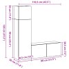 vidaXL Sestava TV skříněk Nástěnný 3 pcs Černý dub 130,5 x 30 x 140 cm