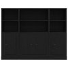 vidaXL Vysoký bufet Černý dub 132 x 35,5 x 103,5 cm kompozitní dřevo