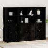 vidaXL Vysoký bufet Černý dub 132 x 35,5 x 103,5 cm kompozitní dřevo