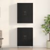 vidaXL Vysoký bufet 2 pcs Černý dub Konstruované dřevo a sklo