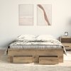 vidaXL Rám postele Artisanový dub 120 x 200 cm kompozitní dřevo