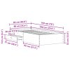 vidaXL Rám postele Artisanový dub 90 x 190 cm kompozitní dřevo