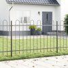 vidaXL Zahradní plot BOXTEL 2 pcs 3,4 x 1 m Práškově lakovaná ocel