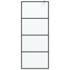 vidaXL Sprchová zástěna walk-in černá 80 x 195 cm mléčné ESG sklo