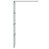 vidaXL Sprchová zástěna walk-in černá 80 x 195 cm mléčné ESG sklo