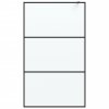 vidaXL Sprchová zástěna walk-in černá 115 x 195 cm mléčné ESG sklo