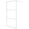 vidaXL Sprchová zástěna walk-in stříbrná 100 x 195 cm čiré ESG sklo