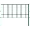 vidaXL Plotový panel se sloupky železný 522 x 80 cm zelený