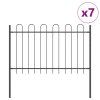 vidaXL Zahradní plot BOXTEL 7 pcs 11,9 x 1 m Práškově lakovaná ocel