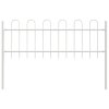 vidaXL Zahradní plot Bílá 11.9 x 0.6 m Práškově lakovaná ocel