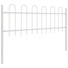 vidaXL Zahradní plot Bílá 15.3 x 0.6 m Práškově lakovaná ocel