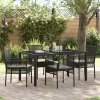 vidaXL Zahradní jídelní souprava 5 pcs Černá polyratan