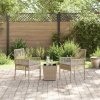 vidaXL Zahradní bistro set 3 pcs Béžová Poly ratan