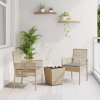 vidaXL Zahradní bistro set 3 pcs Béžová polyratan