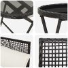 vidaXL Zahradní bistro set 3 pcs Černá polyratan